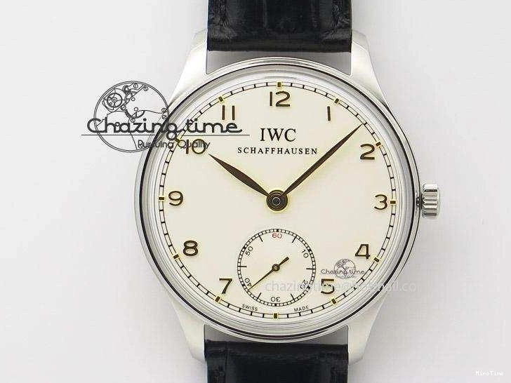 MIROTIME 0417 Sustainable Portuguese IW545408 White Dial ZF 1:1 Best Edition On Dark Blue Leather Strap 7335